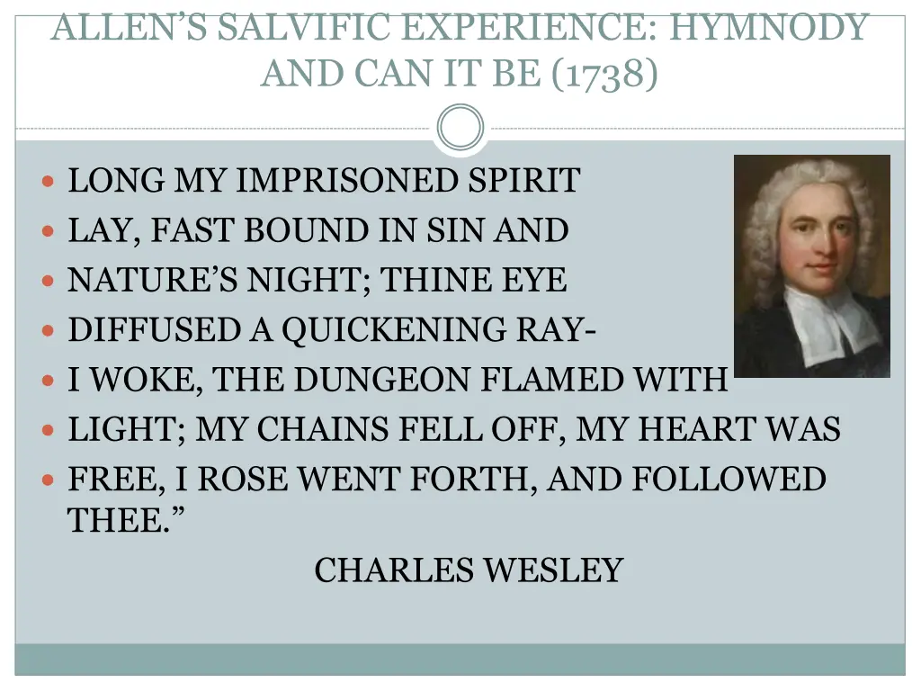 allen s salvific experience hymnody