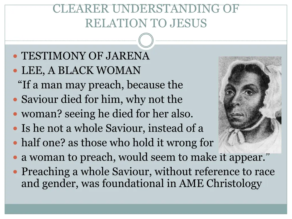 clearer understanding of relation to jesus 1