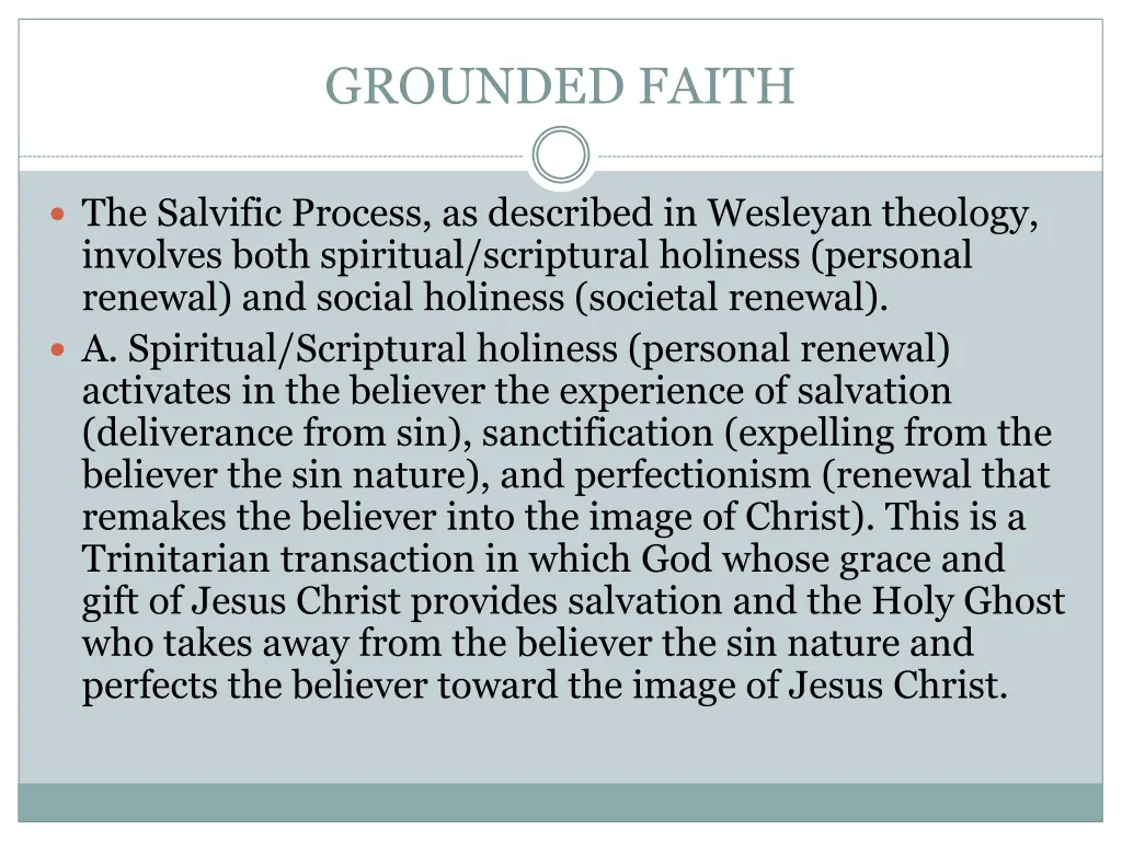 grounded faith