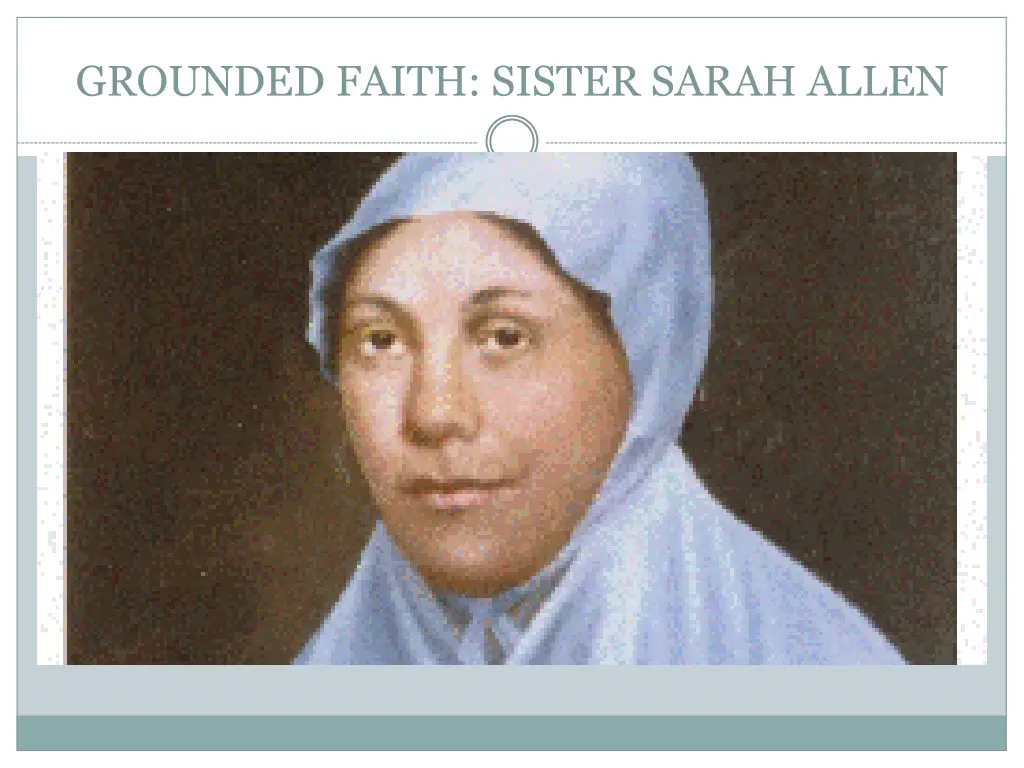 grounded faith sister sarah allen