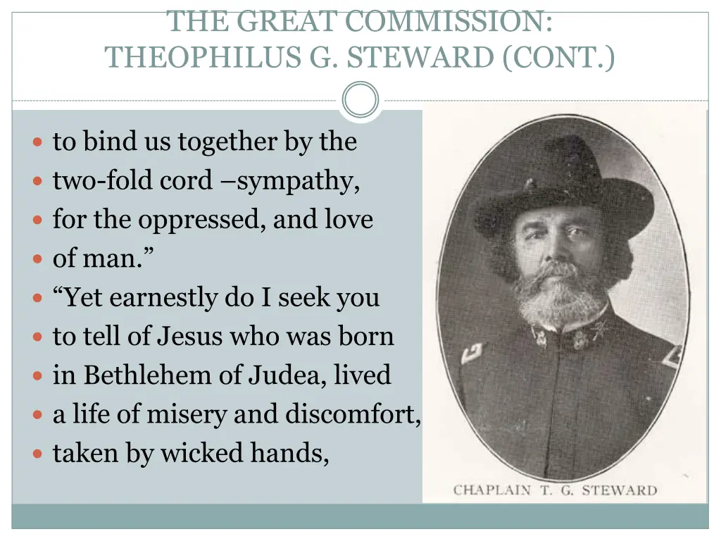 the great commission theophilus g steward cont