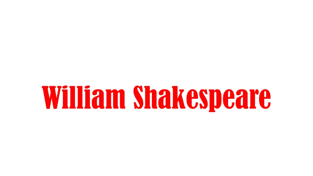 william shakespeare