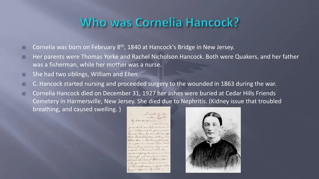 cornelia was born on february 8 th 1840