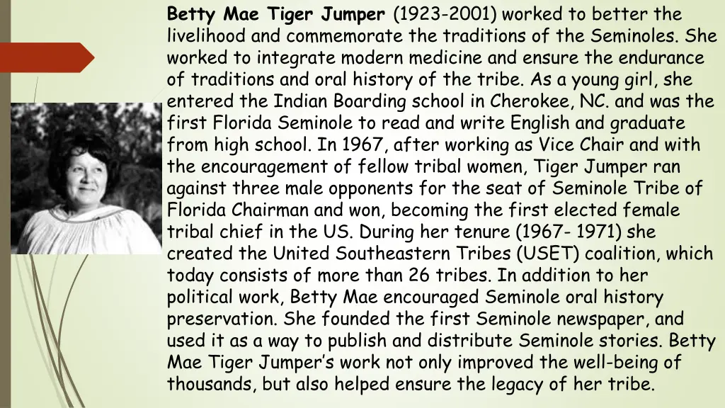 betty mae tiger jumper 1923 2001 worked to better