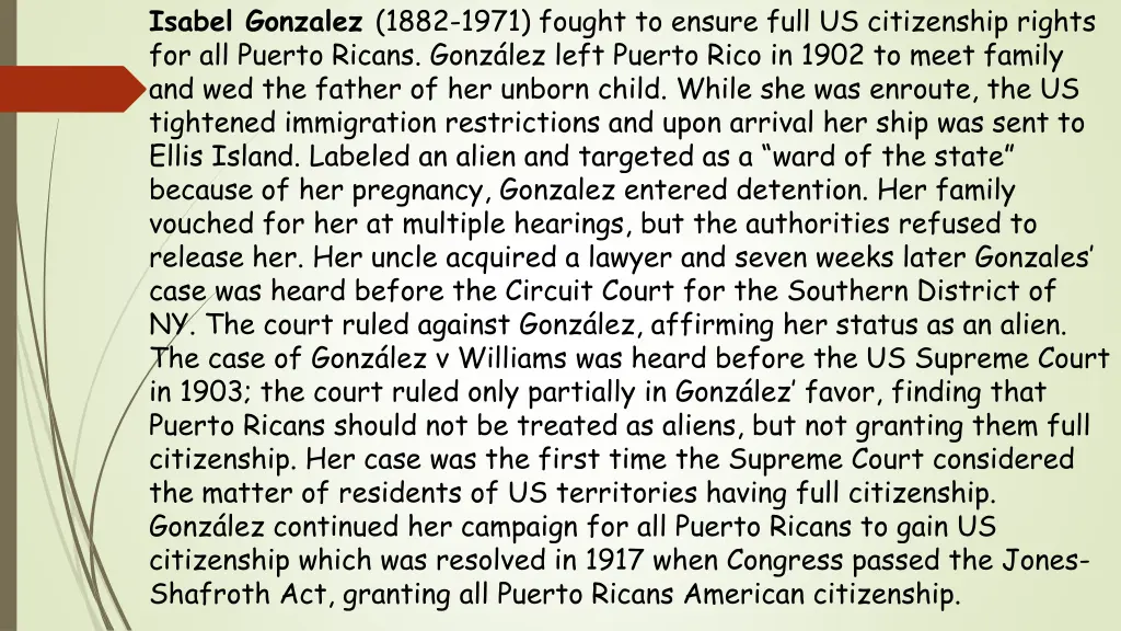 isabel gonzalez 1882 1971 fought to ensure full