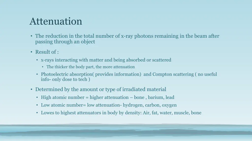 attenuation