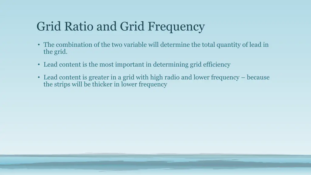 grid ratio and grid frequency