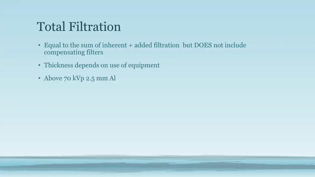 total filtration