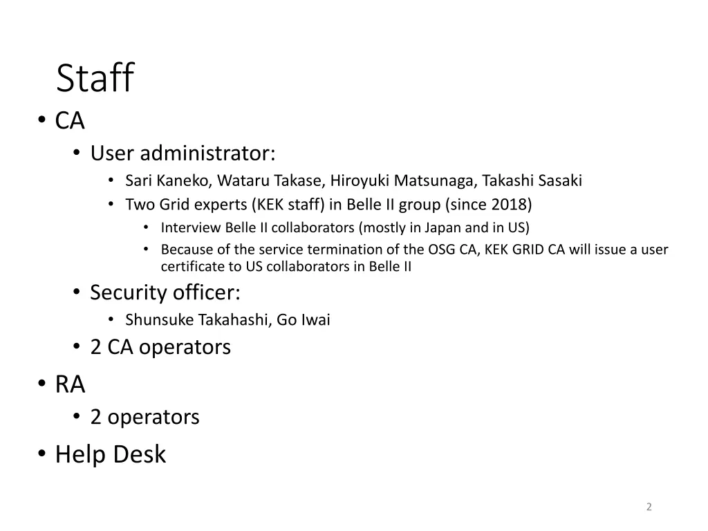 staff ca user administrator sari kaneko wataru