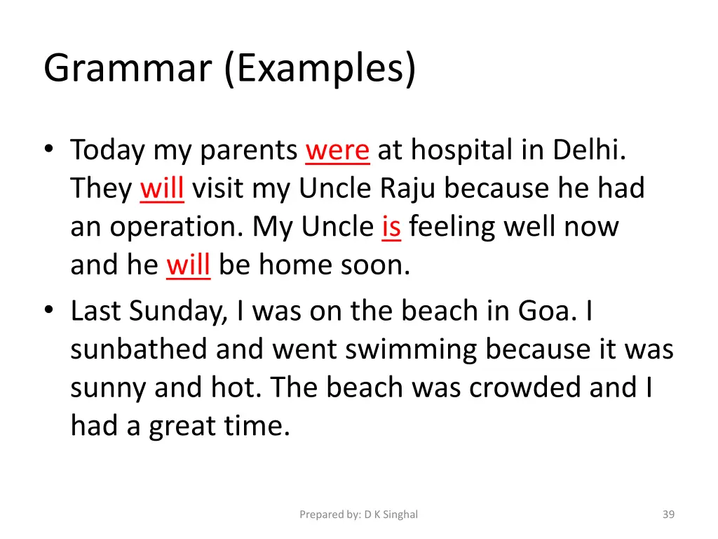 grammar examples 1