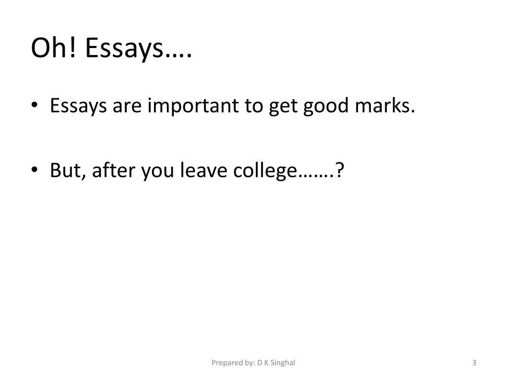 oh essays