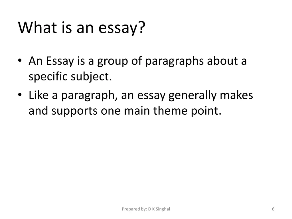 what is an essay