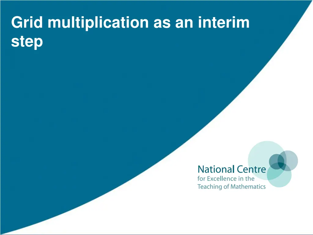 grid multiplication as an interim step