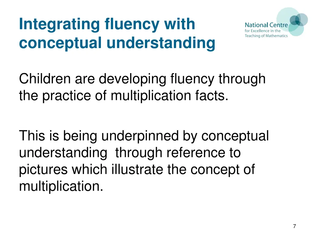 integrating fluency with conceptual understanding