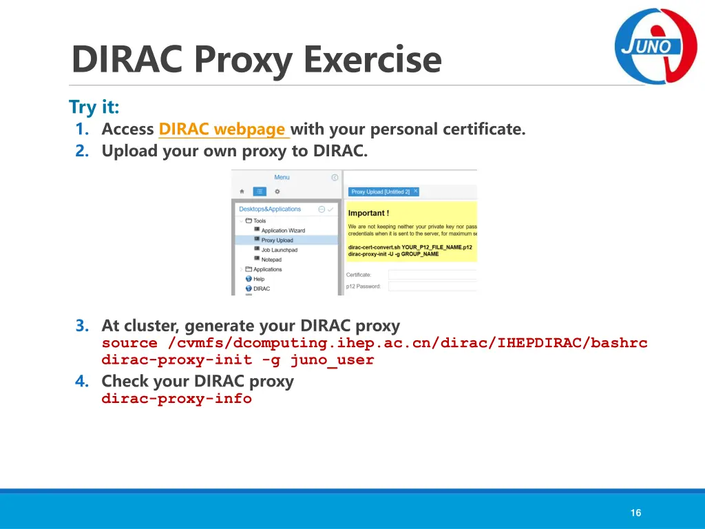 dirac proxy exercise