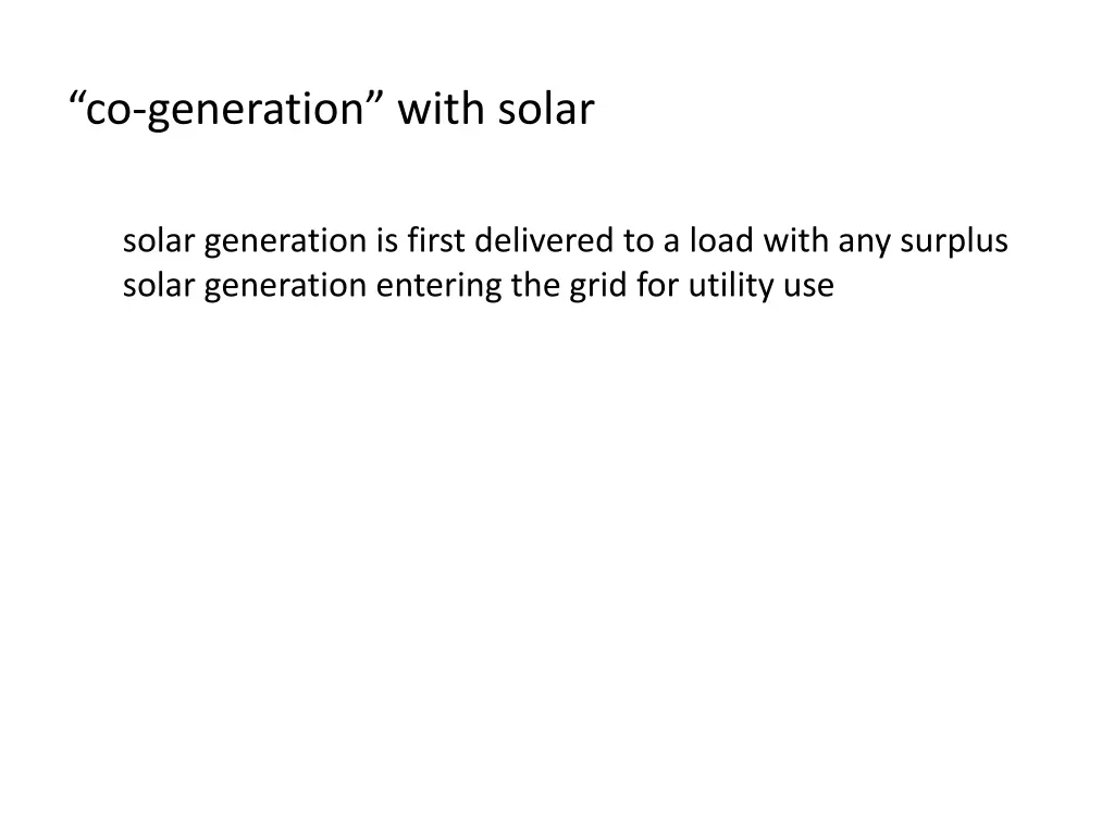 co generation with solar