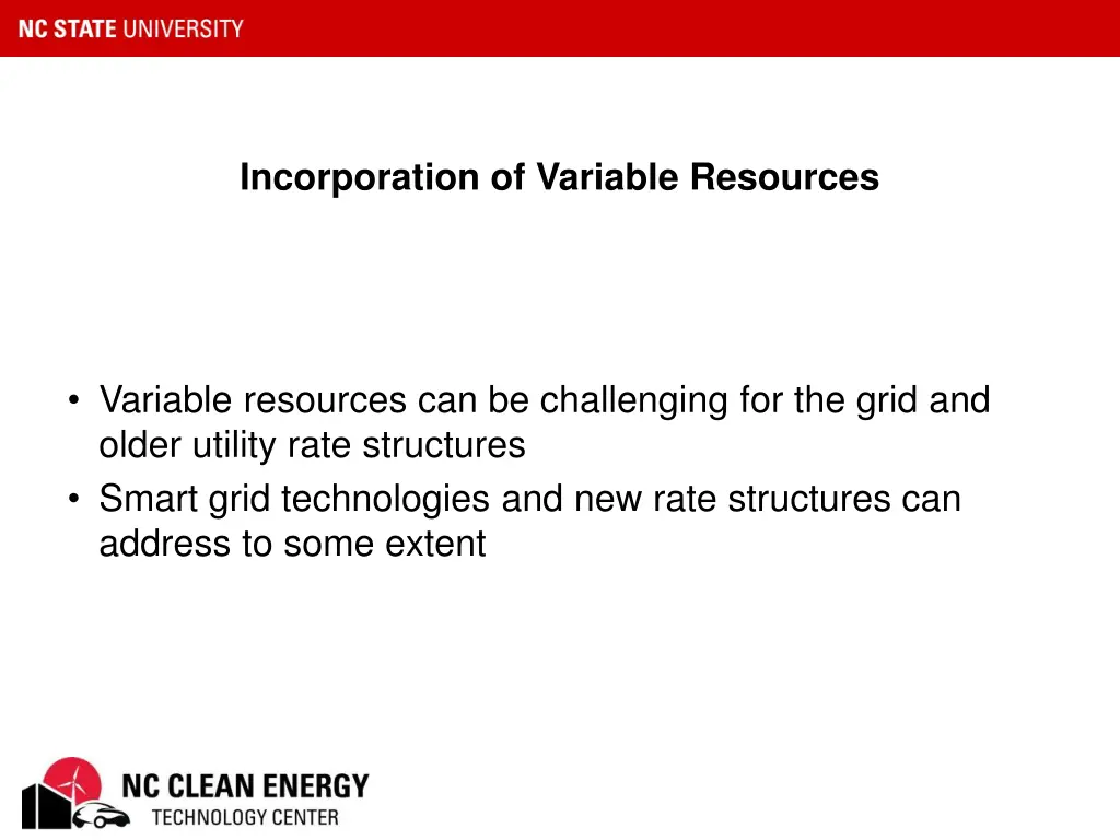 incorporation of variable resources