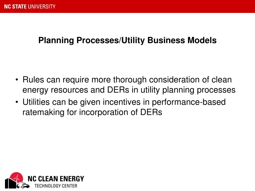 planning processes utility business models