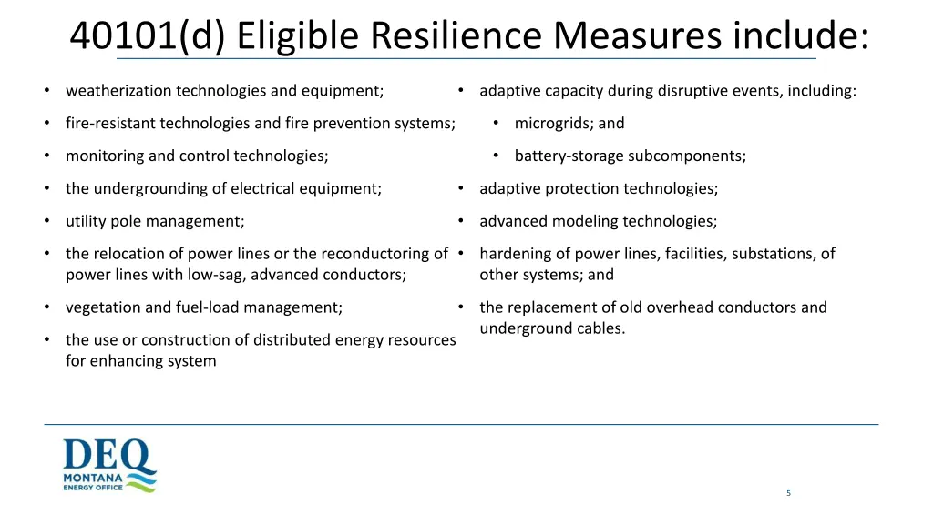 40101 d eligible resilience measures include