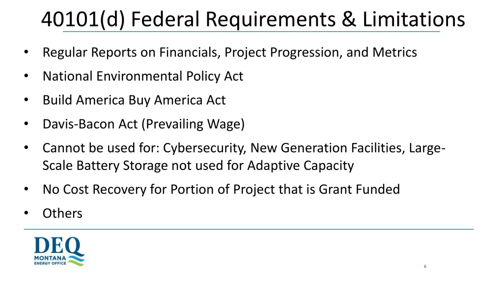 40101 d federal requirements limitations