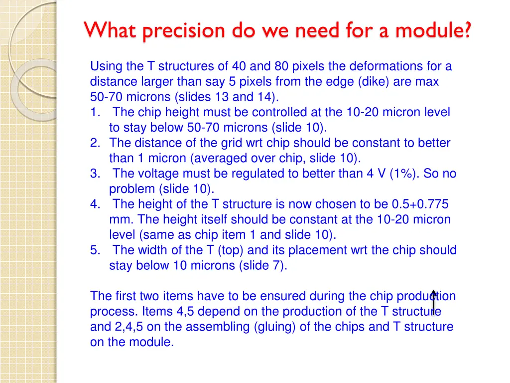 what precision do we need for a module