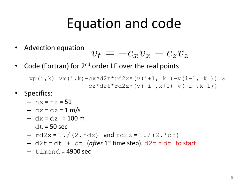 equation and code