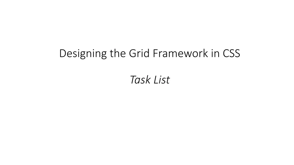 designing the grid framework in css