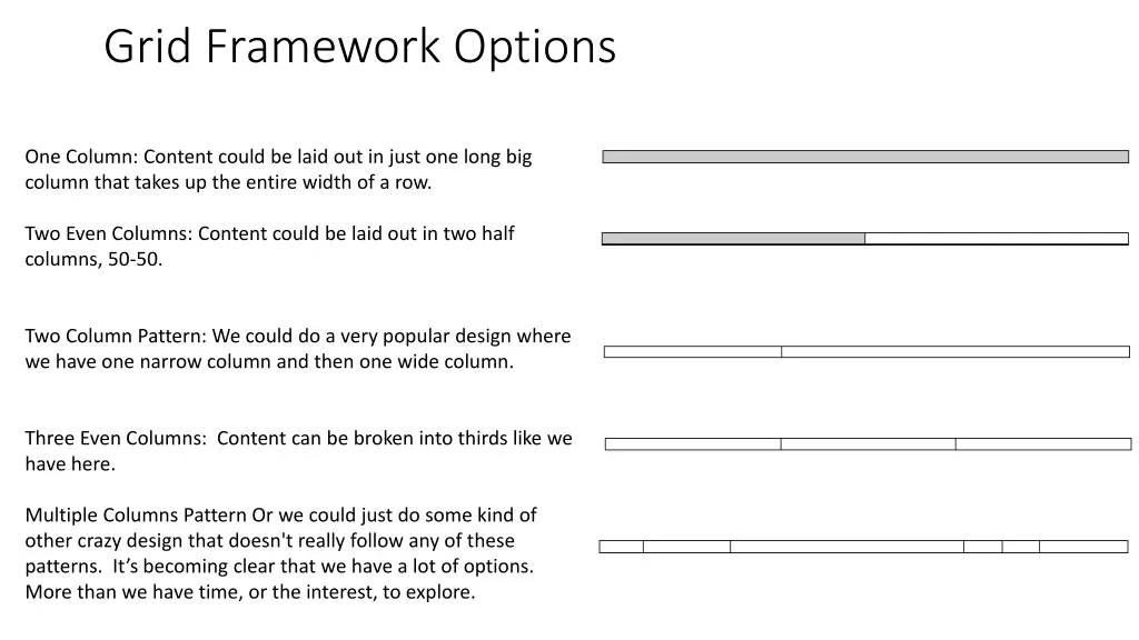 grid framework options