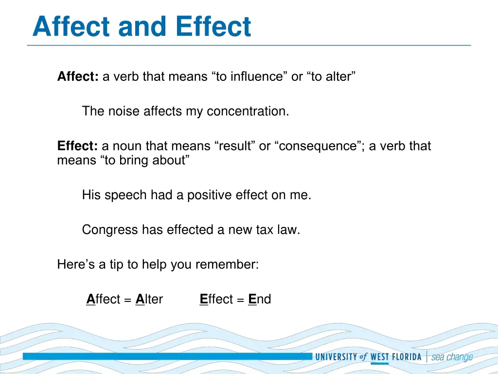 affect and effect