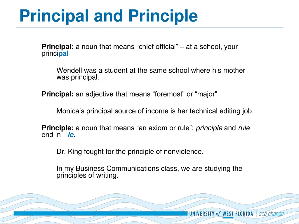 principal and principle