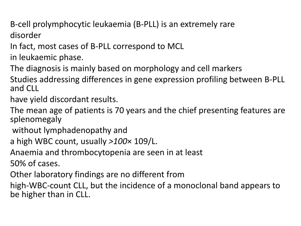 b cell prolymphocytic leukaemia 1