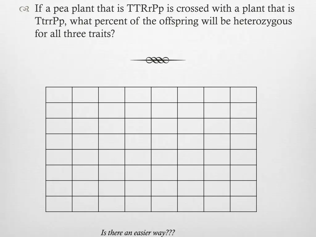 if a pea plant that is ttrrpp is crossed with