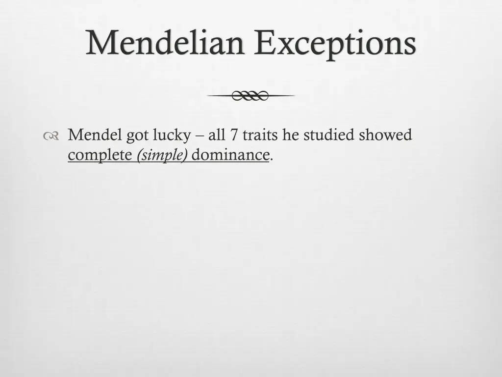 mendelian exceptions 1