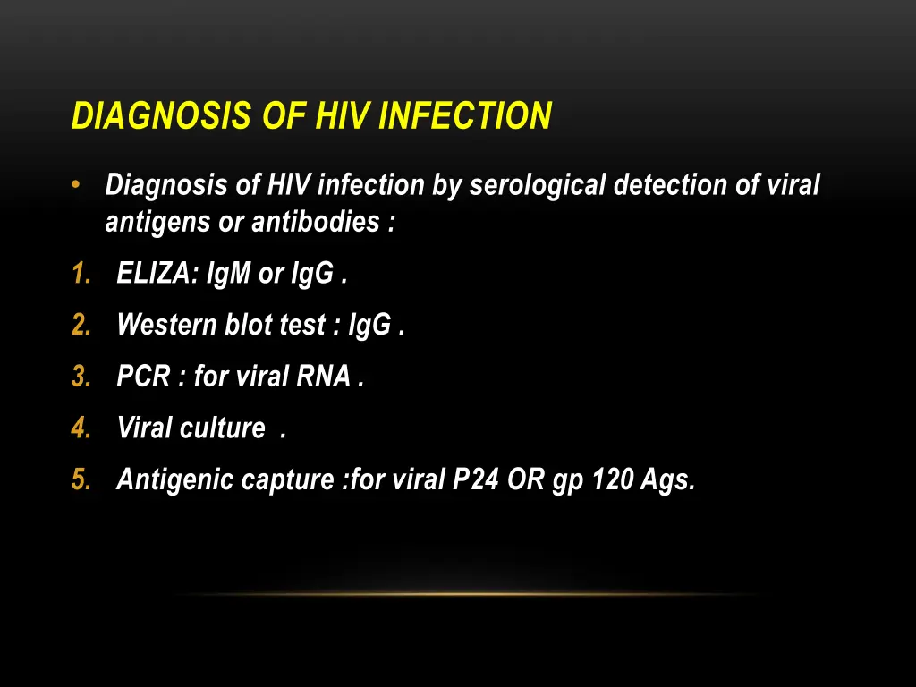 diagnosis of hiv infection