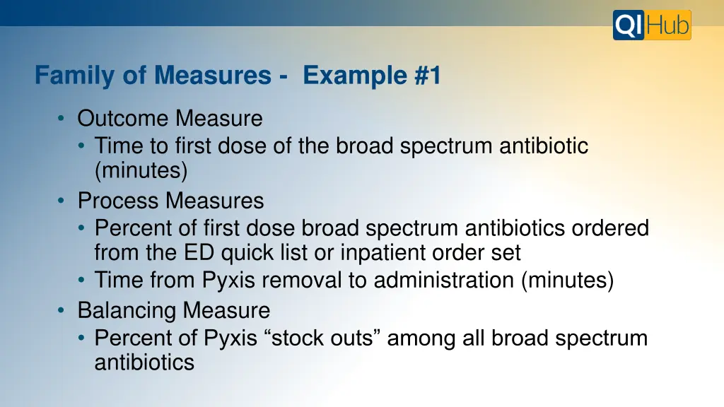 family of measures example 1