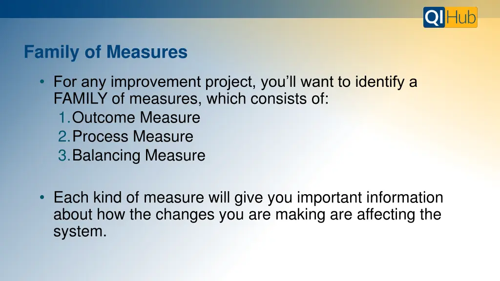 family of measures