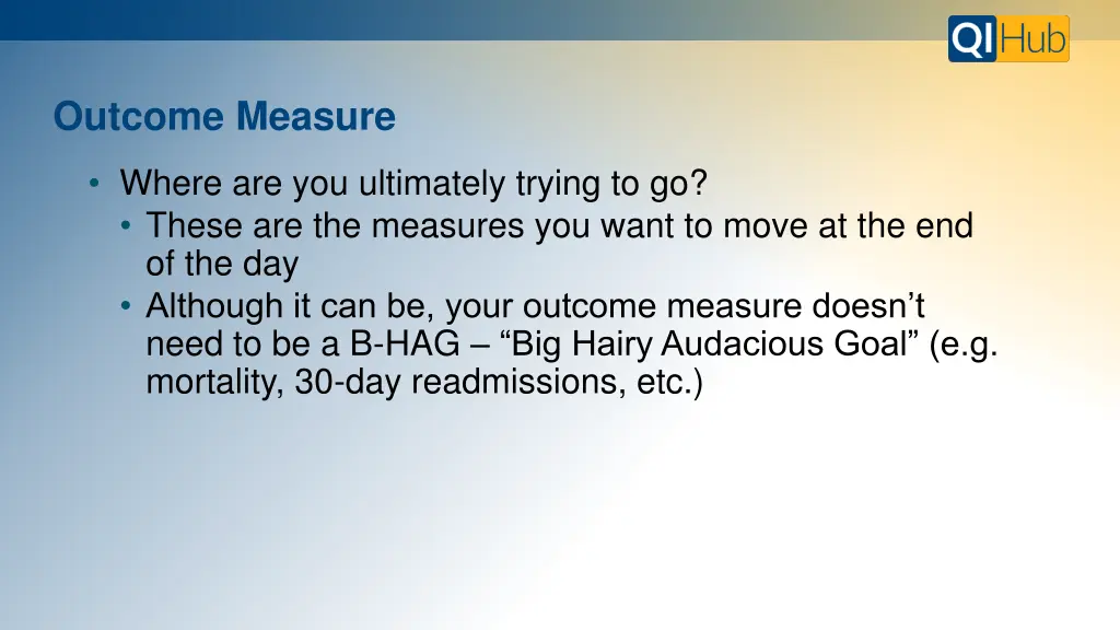 outcome measure