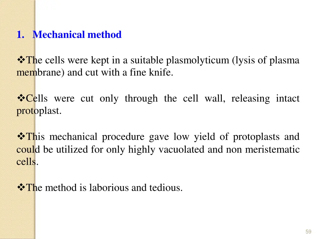 1 mechanical method