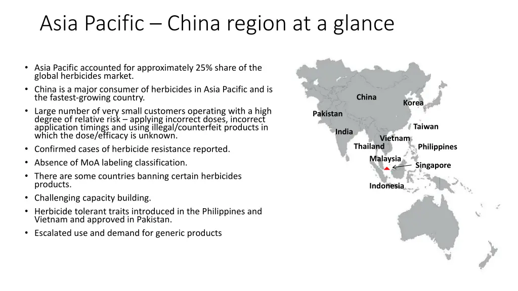 asia pacific china region at a glance