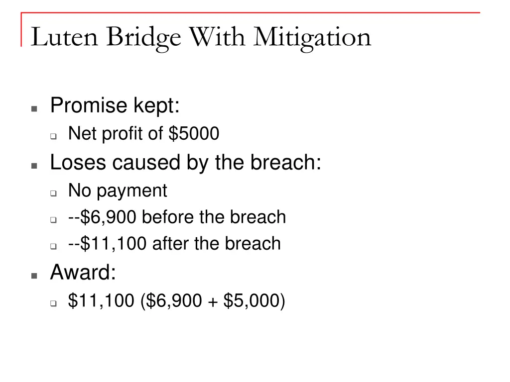 luten bridge with mitigation