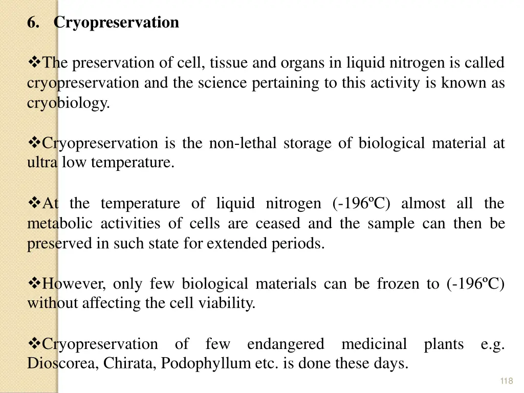 6 cryopreservation