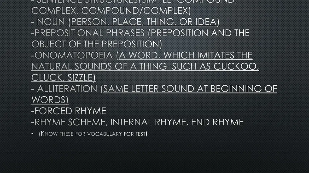 sentence structures simple compound complex