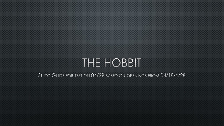 the hobbit