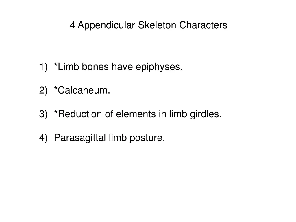 4 appendicular skeleton characters