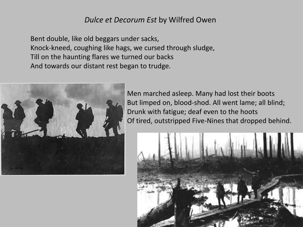 dulce et decorum est by wilfred owen