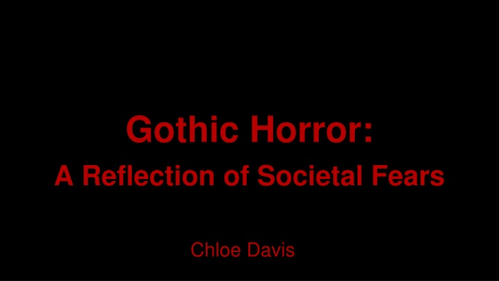 gothic horror a reflection of societal fears