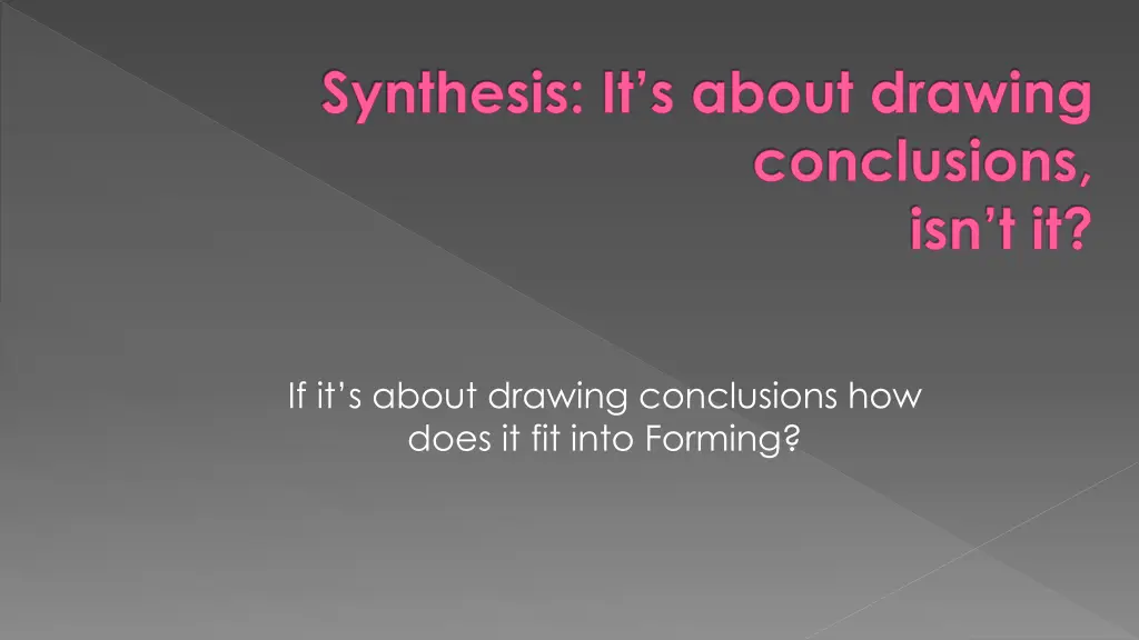 synthesis it s about drawing