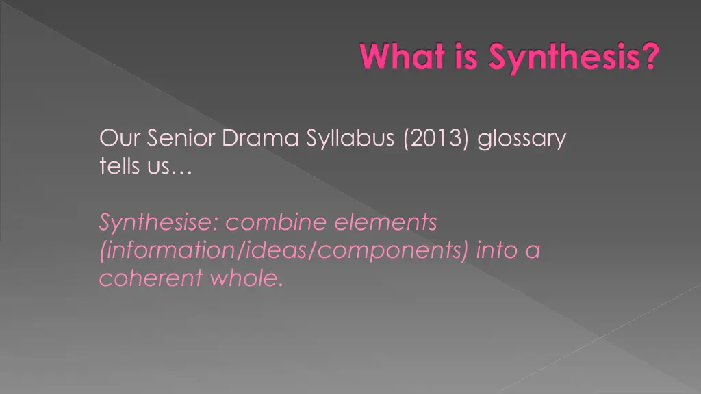 what is synthesis