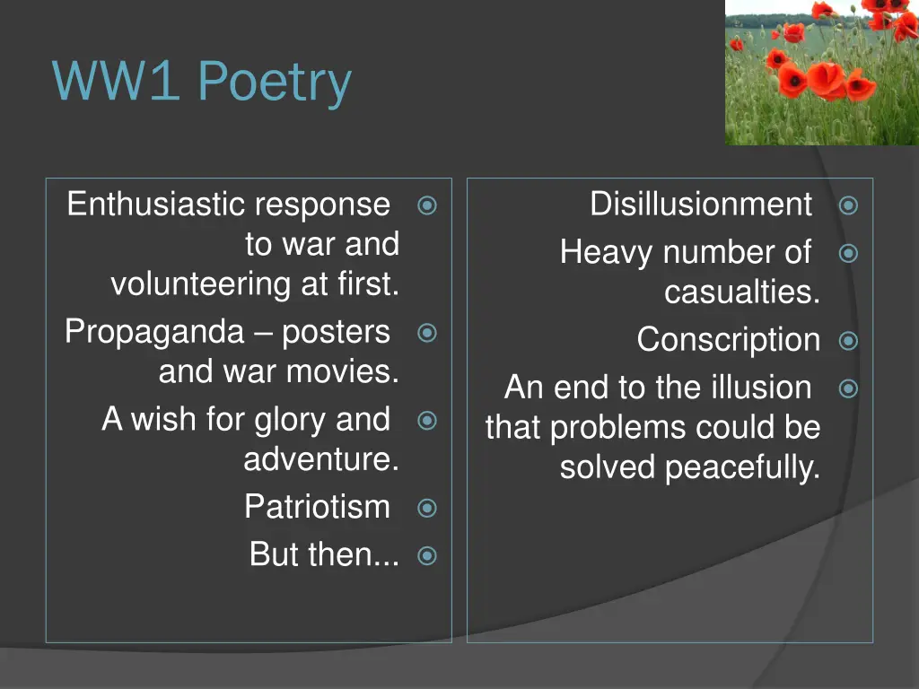 ww1 poetry