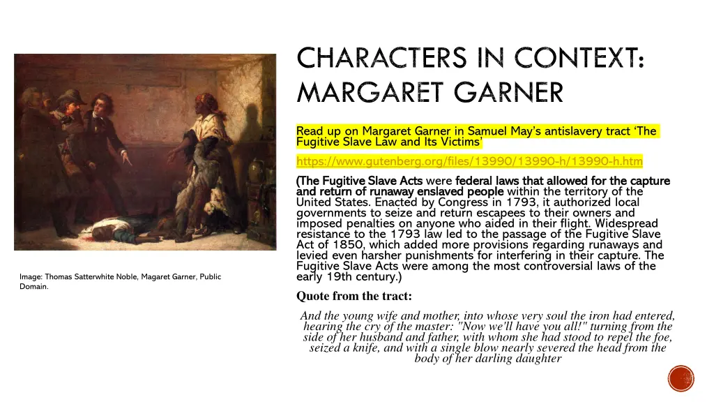 characters in context margaret garner 1